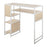 LumiSource Display Bar Height Table Storage, White/Natural