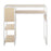 LumiSource Display Bar Height Table Storage, White/Natural