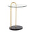 LumiSource Claire Side Table, Black/Gold/Clear