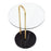 LumiSource Claire Side Table, Black/Gold/Clear