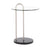 LumiSource Claire Side Table, Black/Brushed Nickel/Clear