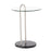 LumiSource Claire Side Table, Black/Brushed Nickel/Clear