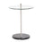 LumiSource Claire Side Table, Black/Brushed Nickel/Clear