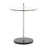 LumiSource Claire Side Table, Black/Brushed Nickel/Clear
