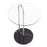 LumiSource Claire Side Table, Black/Brushed Nickel/Clear