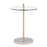 LumiSource Claire Side Table, White/Gold/Clear