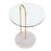 LumiSource Claire Side Table, White/Gold/Clear
