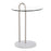 LumiSource Claire Side Table, White/Brushed Nickel/Clear - TB-CLAIREWMBNI