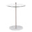 LumiSource Claire Side Table, White/Brushed Nickel/Clear