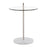 LumiSource Claire Side Table, White/Brushed Nickel/Clear