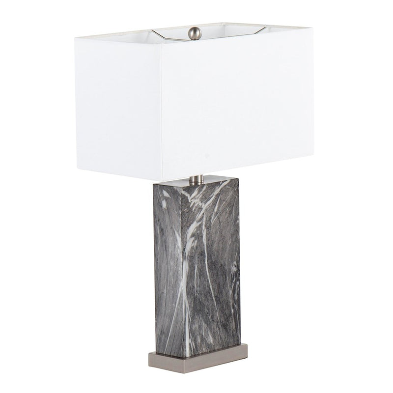 LumiSource Cory Table Lamp, Black/Stainless - TB-CORYBKMBSSW