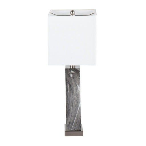LumiSource Cory Table Lamp, Black/Stainless