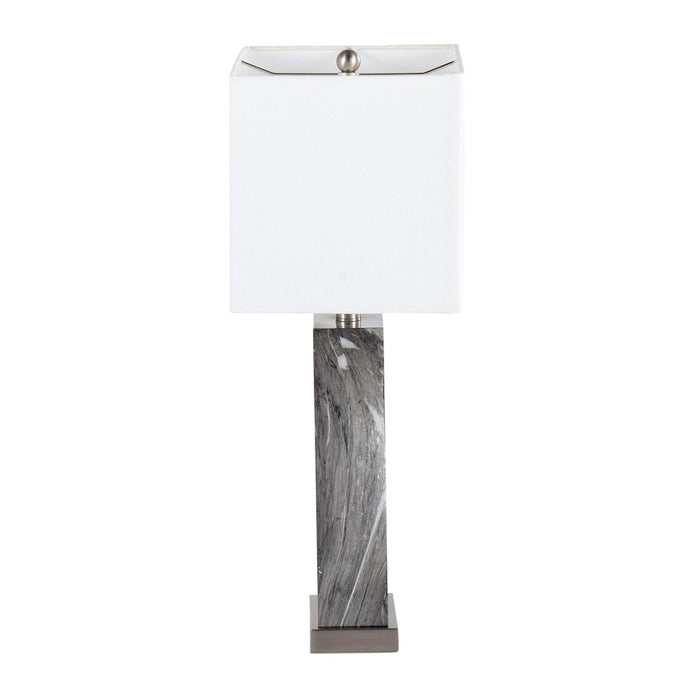 LumiSource Cory Table Lamp, Black/Stainless