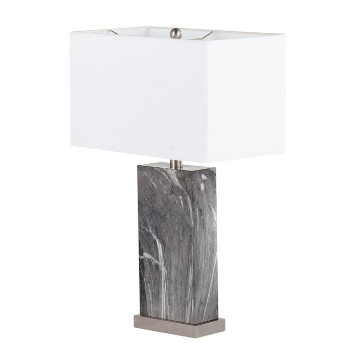 LumiSource Cory Table Lamp, Black/Stainless