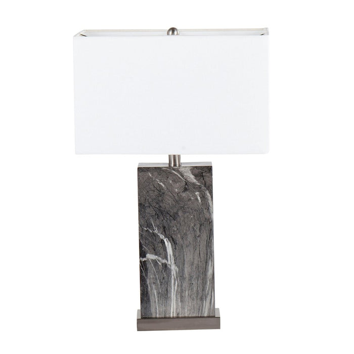 LumiSource Cory Table Lamp, Black/Stainless