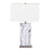 LumiSource Cory Table Lamp, White/Stainless
