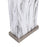 LumiSource Cory Table Lamp, White/Stainless
