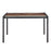 LumiSource Live Edge Table, Black Steel/Printed Glass