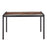 LumiSource Live Edge Table, Black Steel/Printed Glass