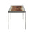 LumiSource Live Edge Table, Stainless Steel/Printed Glass