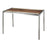 LumiSource Live Edge Table, Stainless Steel/Printed Glass