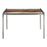 LumiSource Live Edge Table, Stainless Steel/Printed Glass