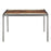 LumiSource Live Edge Table, Stainless Steel/Printed Glass