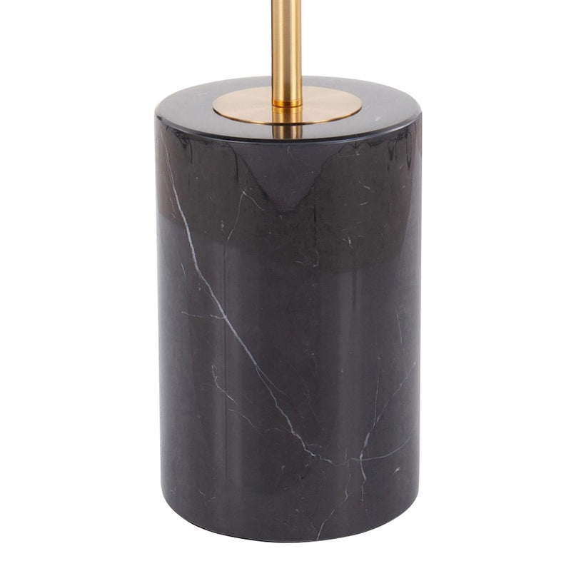 LumiSource Symbol Side Table, Black/Gold/Clear