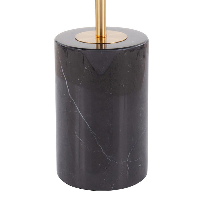 LumiSource Symbol Side Table, Black/Gold/Clear