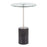 LumiSource Symbol Side Table, Black/Nickel/Clear - TB-SYMBOLBKMBNIGL