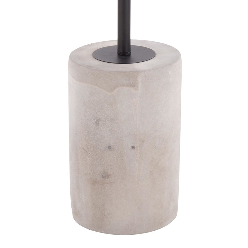 LumiSource Symbol Side Table, Concrete/Black Steel/Black Glass
