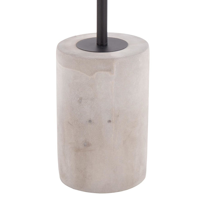 LumiSource Symbol Side Table, Concrete/Black Steel/Black Glass