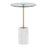 LumiSource Symbol Side Table, White/Gold/Clear - TB-SYMBOLWMAUGL