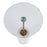 LumiSource Symbol Side Table, White/Gold/Clear