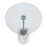 LumiSource Symbol Side Table, White Marble/Nickel/Clear Glass