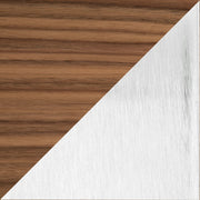 LumiSource Tea Side Nesting Tables | Walnut Wood Tops & Stainless Steel Bases | Living Room & Bedroom | 24 x 20 x 22 in | Model TB-TEASS-WL