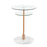 LumiSource Trombone Side Table, White/Gold/Clear