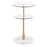 LumiSource Trombone Side Table, White/Gold/Clear