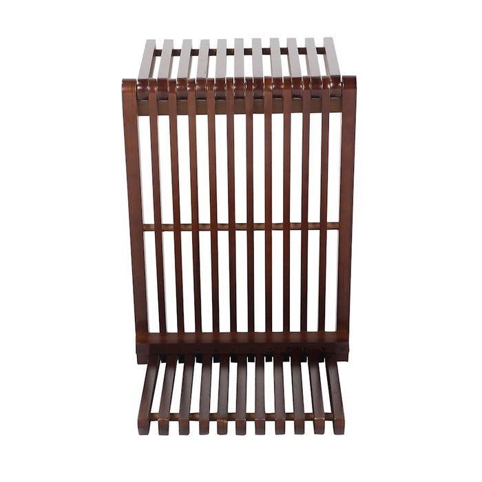 LumiSource Z-Bamboo Side Table in Walnut Bamboo