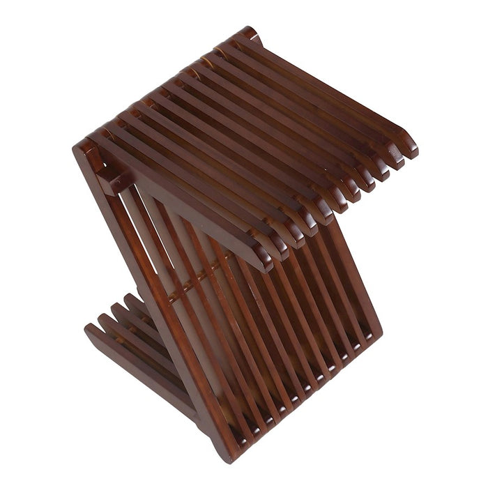 LumiSource Z-Bamboo Side Table in Walnut Bamboo
