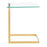 LumiSource Zenn End Table, Gold Metal/Clear Glass
