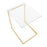 LumiSource Zenn End Table, Gold Metal/Clear Glass