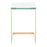 LumiSource Zenn End Table, Gold Metal/Clear Glass