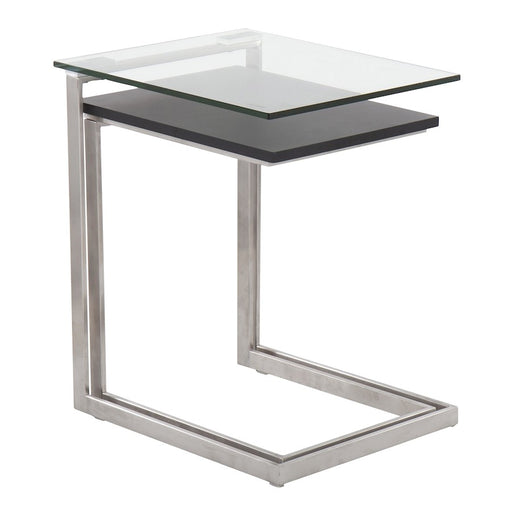LumiSource Nesting Zenn Table in Stainless Steel/Satin Black MDF - TB-ZENNESTBK