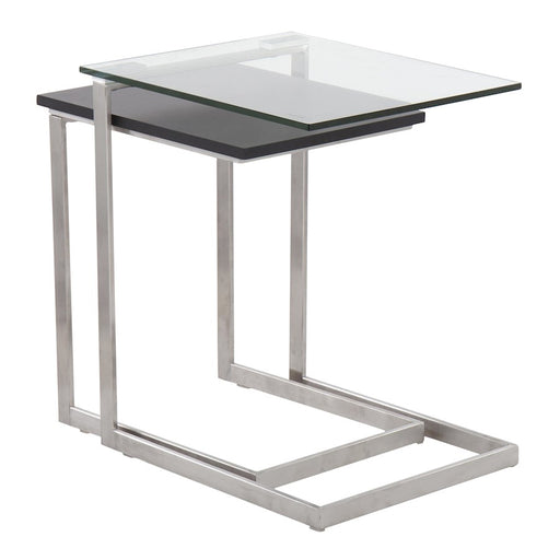 LumiSource Nesting Zenn Table in Stainless Steel/Satin Black MDF