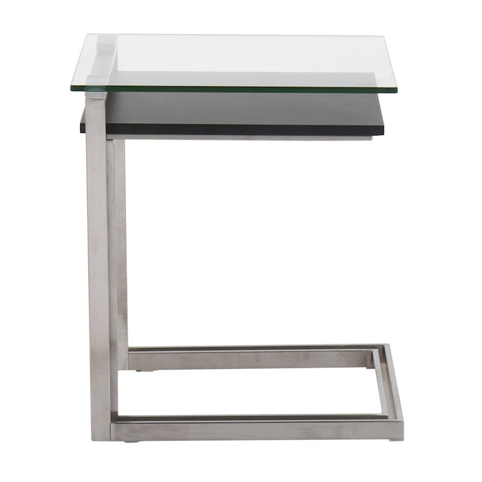 LumiSource Nesting Zenn Table in Stainless Steel/Satin Black MDF