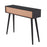 LumiSource Bora Bora Console Table in Black Wood/Rattan