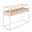 LumiSource Display Console Table, White/Natural/Clear - TBC-DISPLAYWNA