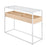 LumiSource Display Console Table, White/Natural/Clear