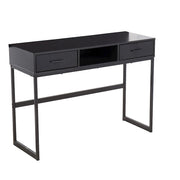 LumiSource Franklin Console Table, Black Metal - TBC-FRANKLINBKBK